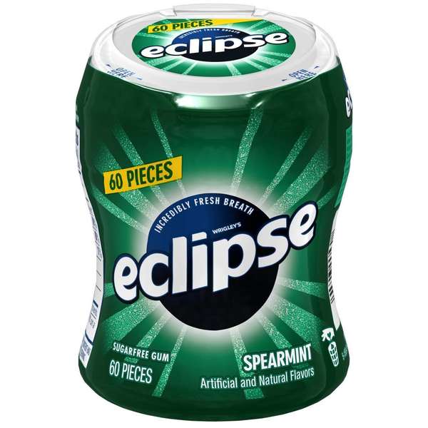 Eclipse Eclipse Spearmint Gum Big-E Bottle 60 Pieces, PK24 390673